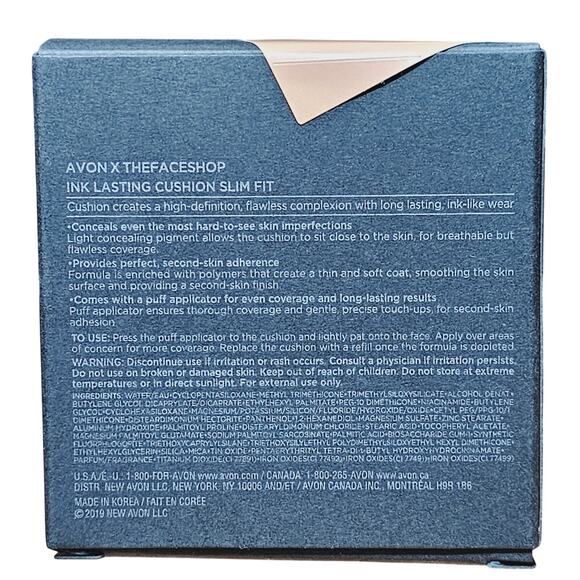 Avon Ink Lasting Cushion Slim Fit C 50 Foundation New In Box - Picture 5 of 6